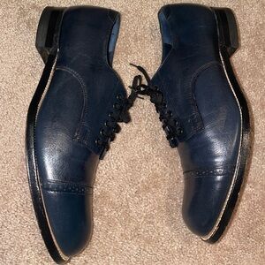 Stacy Adams Men's Madison Cap Toe Oxfords in blue Vintage